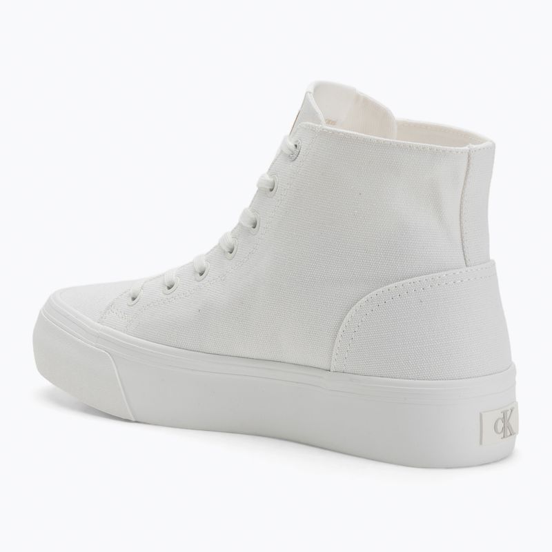 Calvin Klein women's trainers YW0YW01764 Vulc Flatform Mid Cv Mg triple bright white 3