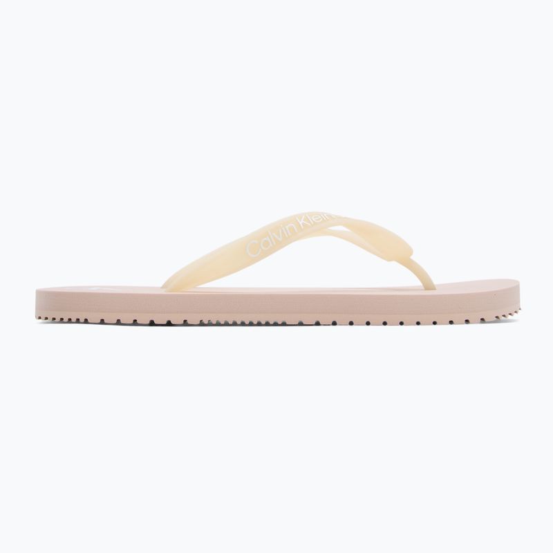 Calvin Klein women's flip flops YW0YW01829 Beach Sandal Transparent Tpu whisper pink/bright white 2