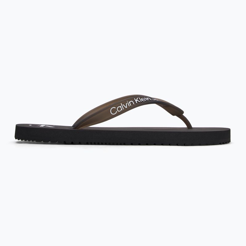 Calvin Klein women's flip flops YW0YW01829 Beach Sandal Transparent Tpu black 2