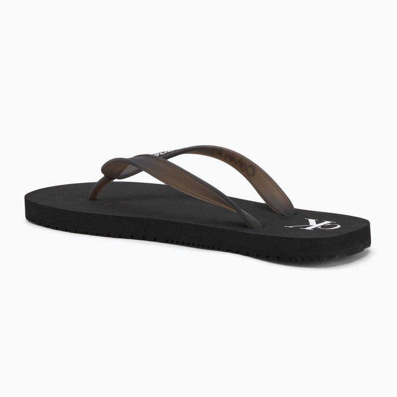 Calvin Klein women's flip flops YW0YW01829 Beach Sandal Transparent Tpu black 3