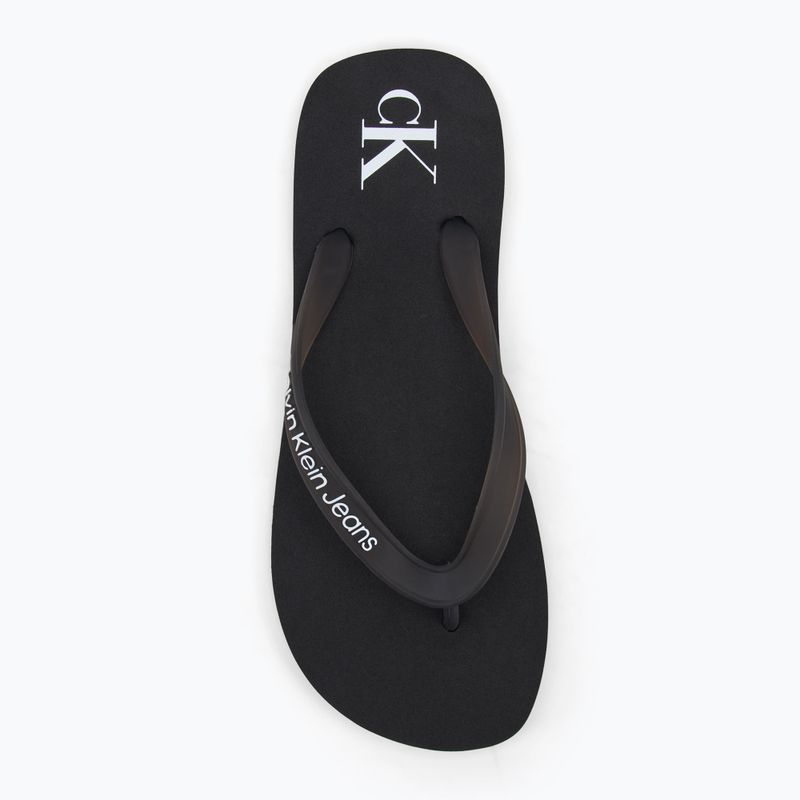 Calvin Klein women's flip flops YW0YW01829 Beach Sandal Transparent Tpu black 5