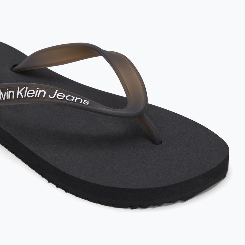 Calvin Klein women's flip flops YW0YW01829 Beach Sandal Transparent Tpu black 7