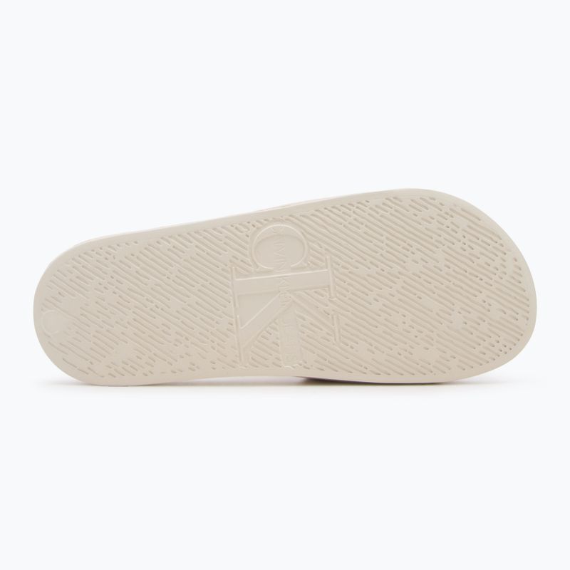 Calvin Klein women's flip-flops YW0YW01713 Slide Monogram Hardware turtle dove 4