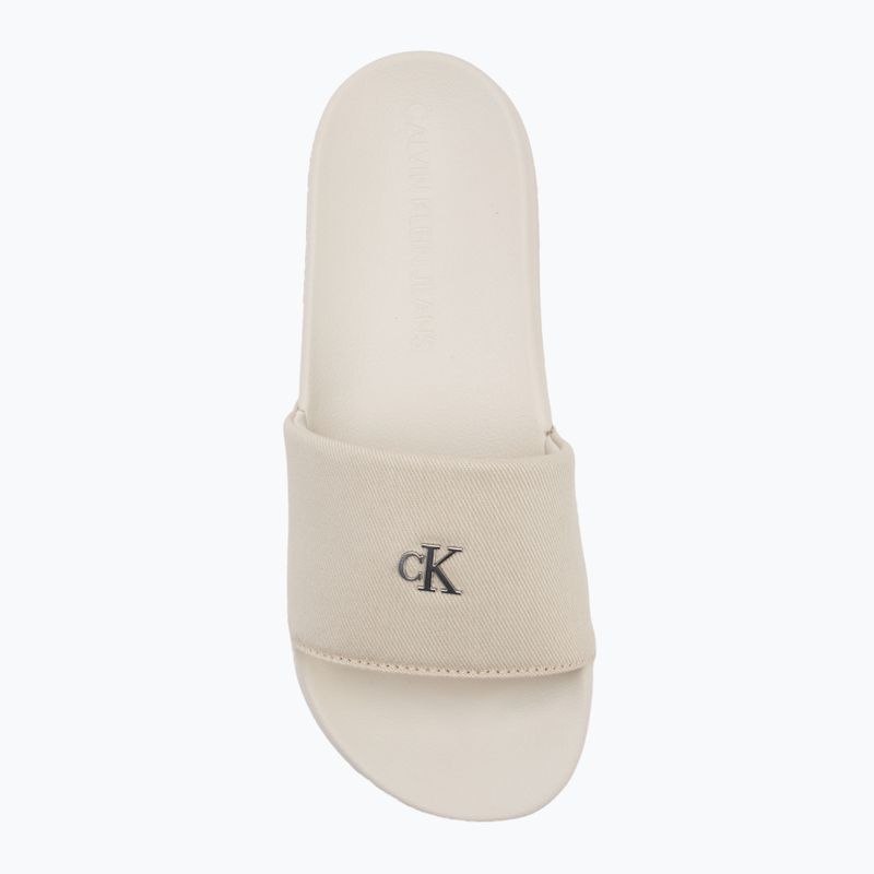 Calvin Klein women's flip-flops YW0YW01713 Slide Monogram Hardware turtle dove 5