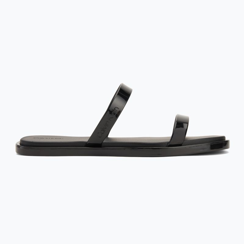 Calvin Klein women's flip-flops HW0HW02417 Double Bar Slide - Jelly black 2
