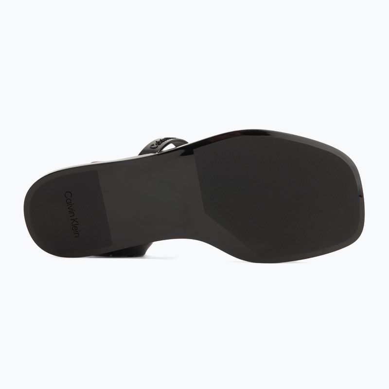 Calvin Klein women's flip-flops HW0HW02417 Double Bar Slide - Jelly black 4