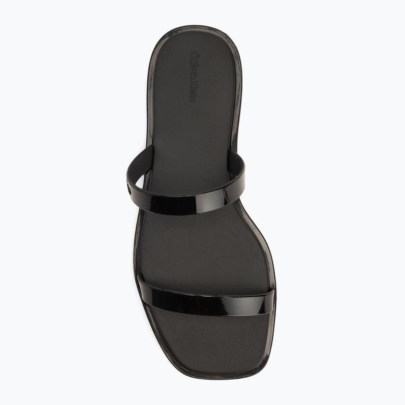Calvin Klein women's flip-flops HW0HW02417 Double Bar Slide - Jelly black 5