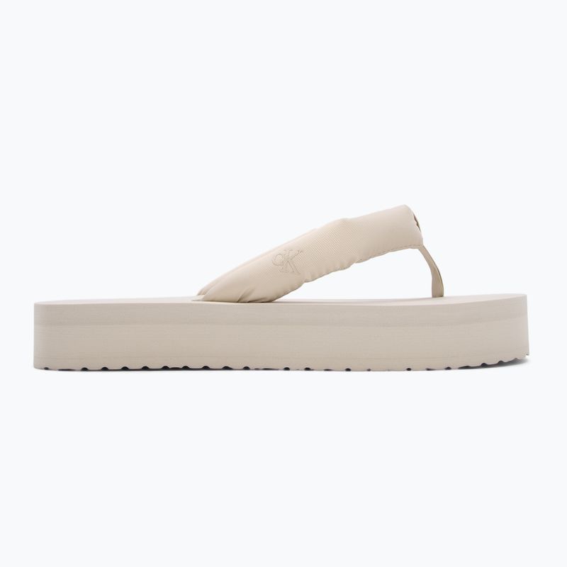 Women's Calvin Klein YW0YW01723 Beach Sandal Flatform Ttxr Satin triple eggshell flip flops 2