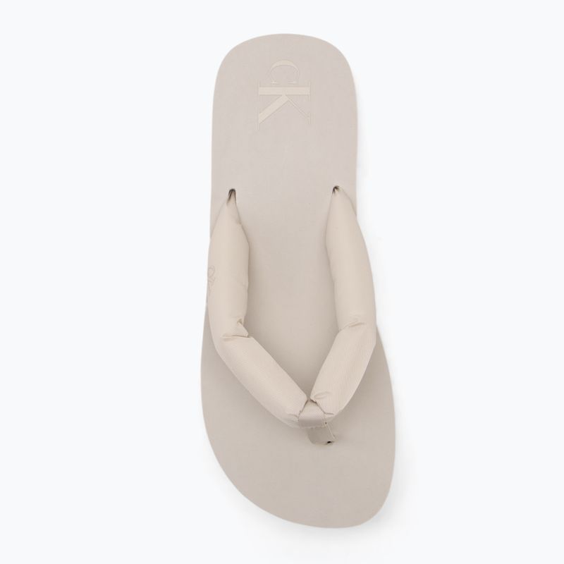 Women's Calvin Klein YW0YW01723 Beach Sandal Flatform Ttxr Satin triple eggshell flip flops 5