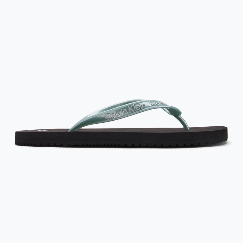 Calvin Klein women's flip flops YW0YW01719 Beach Sandal Monologo Tpu black/cloud blue 2