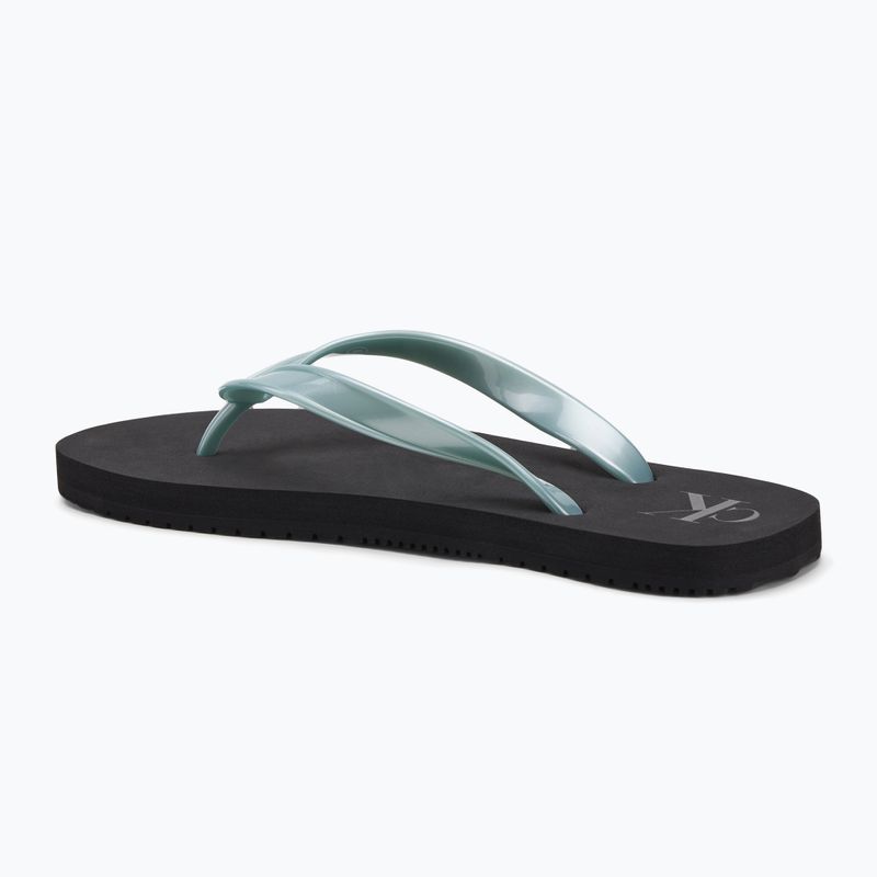 Calvin Klein women's flip flops YW0YW01719 Beach Sandal Monologo Tpu black/cloud blue 3