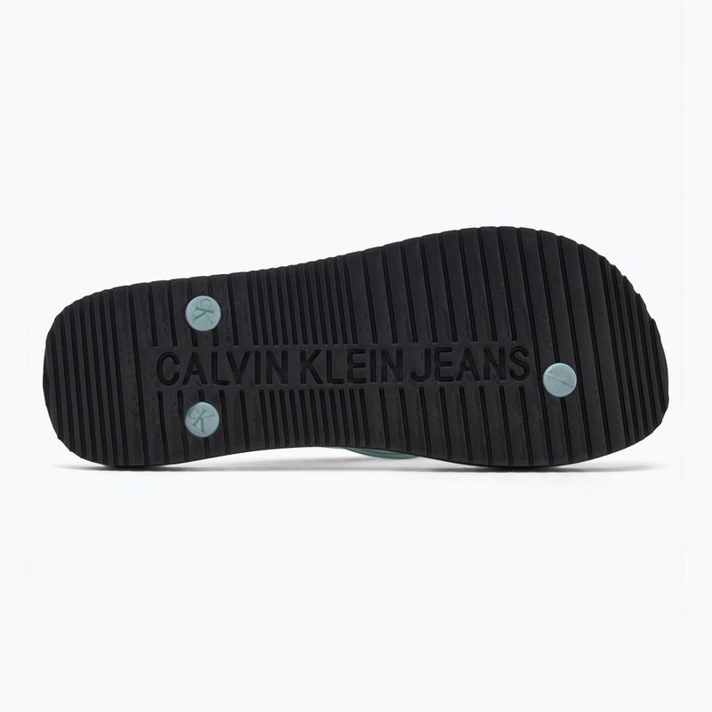 Calvin Klein women's flip flops YW0YW01719 Beach Sandal Monologo Tpu black/cloud blue 4