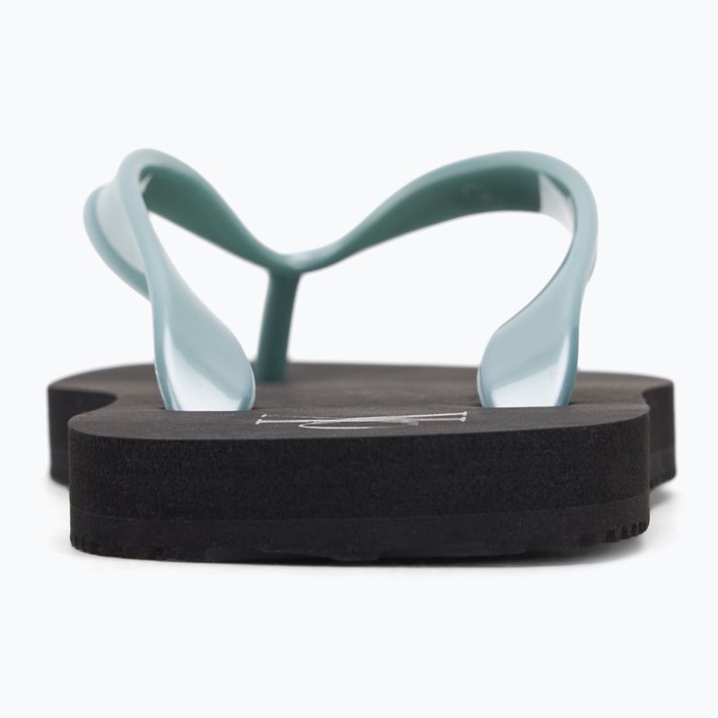 Calvin Klein women's flip flops YW0YW01719 Beach Sandal Monologo Tpu black/cloud blue 6