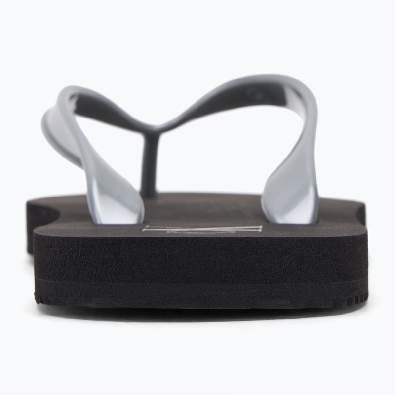 Women's Calvin Klein YW0YW01719 Beach Sandal Monologo Tpu black/silver flip flops 6