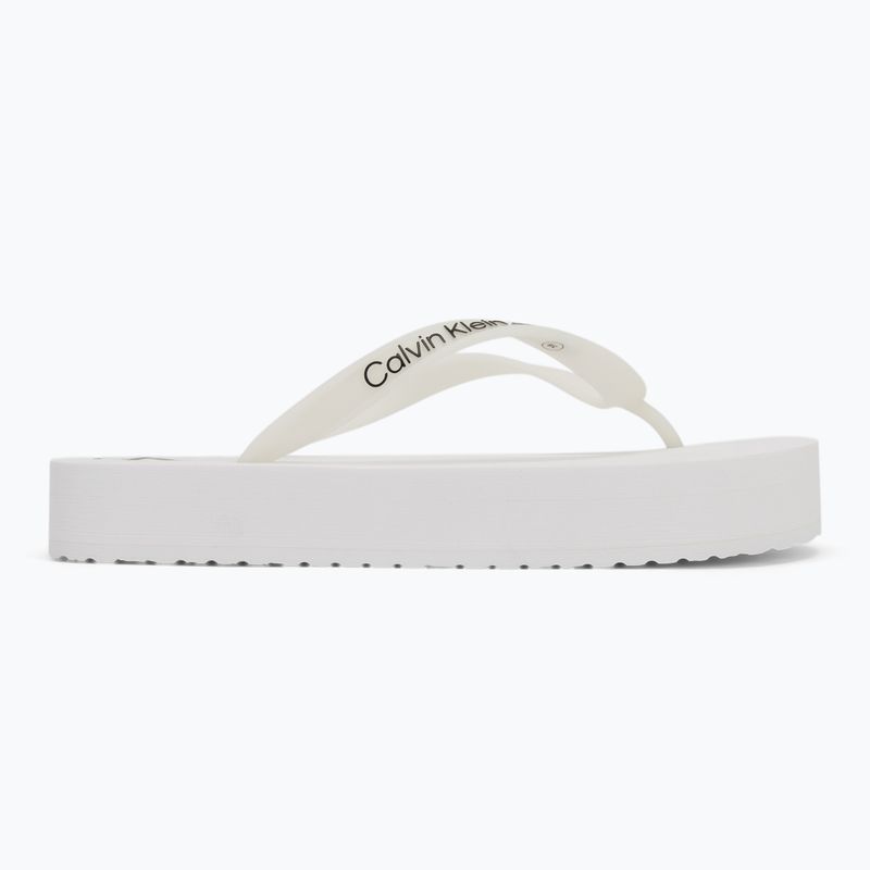 Women's Calvin Klein YW0YW01830 Beach Sandal Flatform Tpu bright white/black flip flops 2