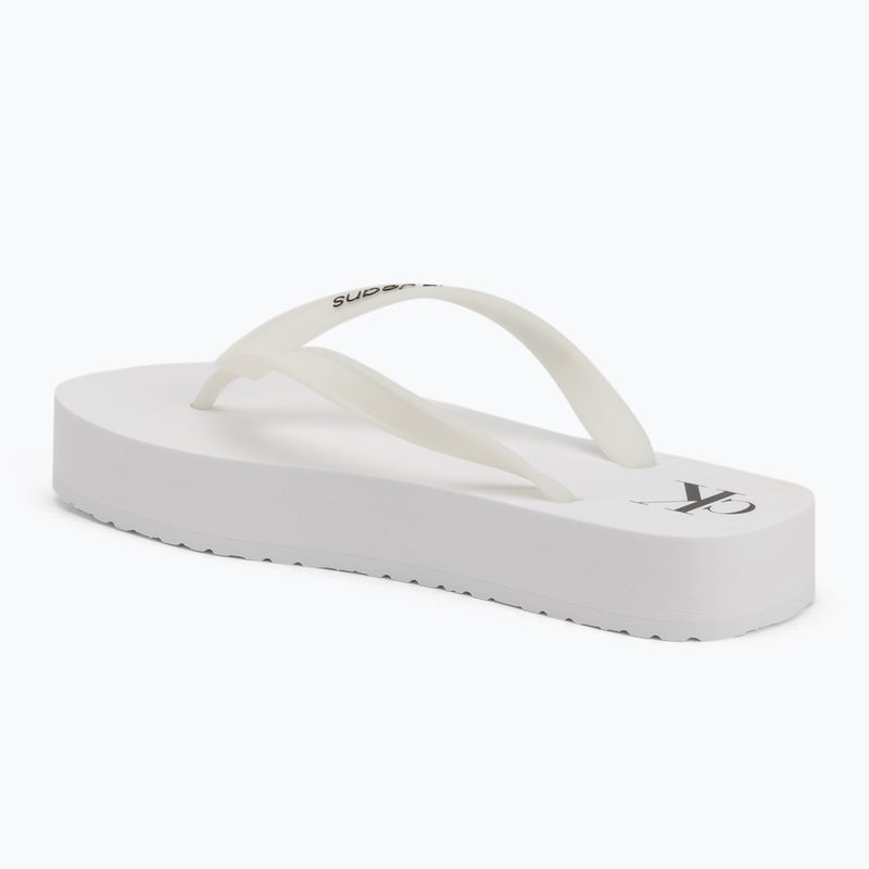 Women's Calvin Klein YW0YW01830 Beach Sandal Flatform Tpu bright white/black flip flops 3