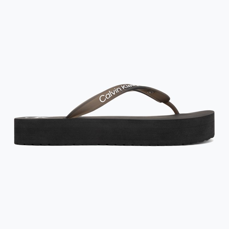 Women's Calvin Klein YW0YW01830 Beach Sandal Flatform Tpu black/bright white flip flops 2