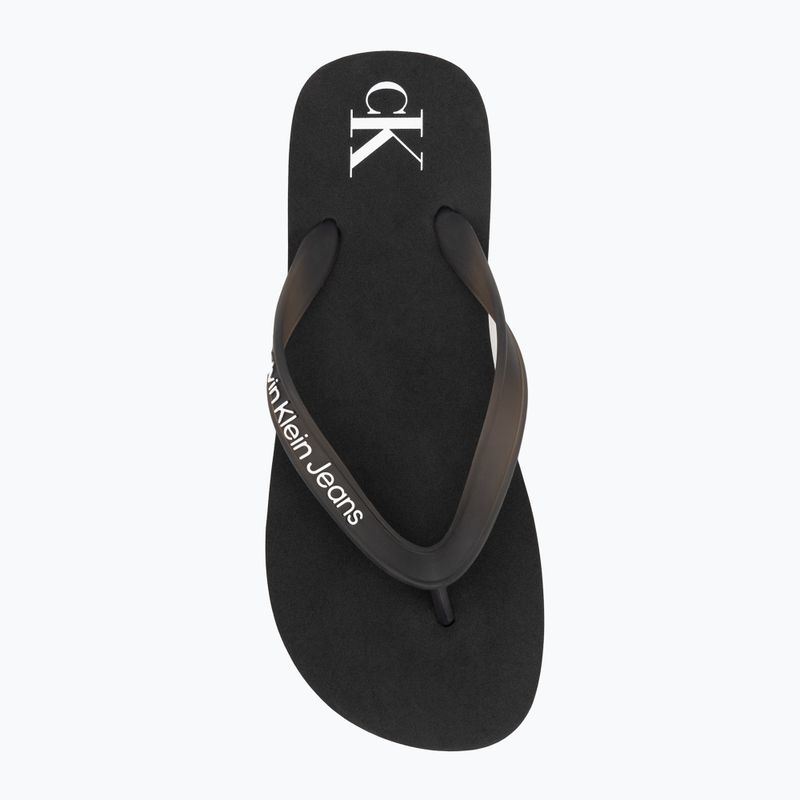 Women's Calvin Klein YW0YW01830 Beach Sandal Flatform Tpu black/bright white flip flops 5