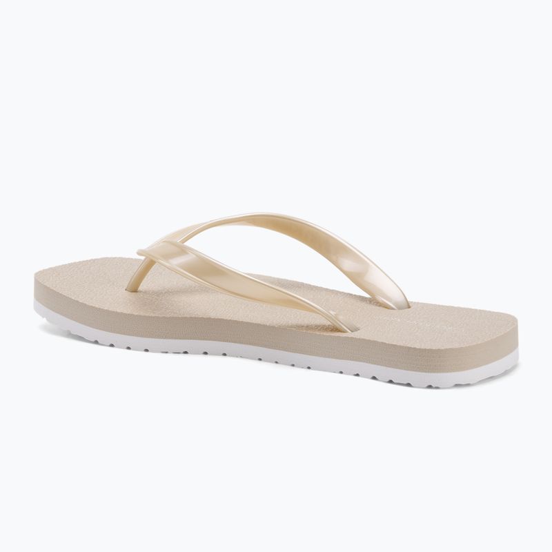 Calvin Klein women's flip flops YW0YW01720 Thong+ Tpu Metallic eggshell/bright white 3