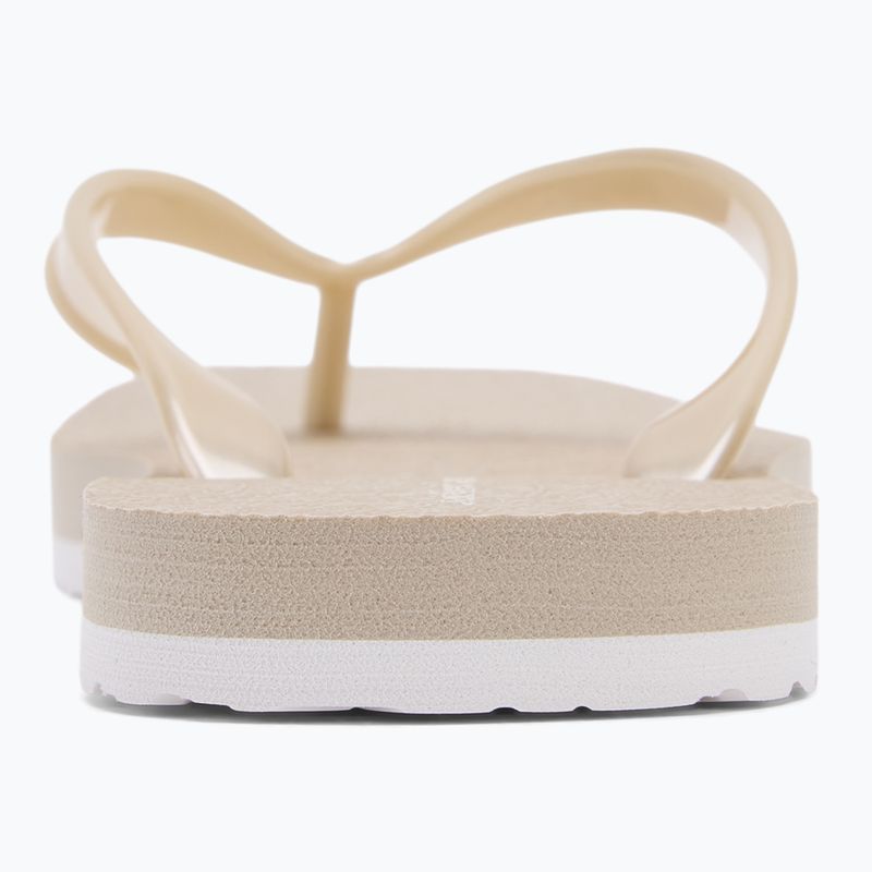 Calvin Klein women's flip flops YW0YW01720 Thong+ Tpu Metallic eggshell/bright white 6
