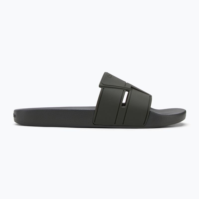Calvin Klein men's flip-flops HM0HM01752 Pool Slide Double T dark olive 2