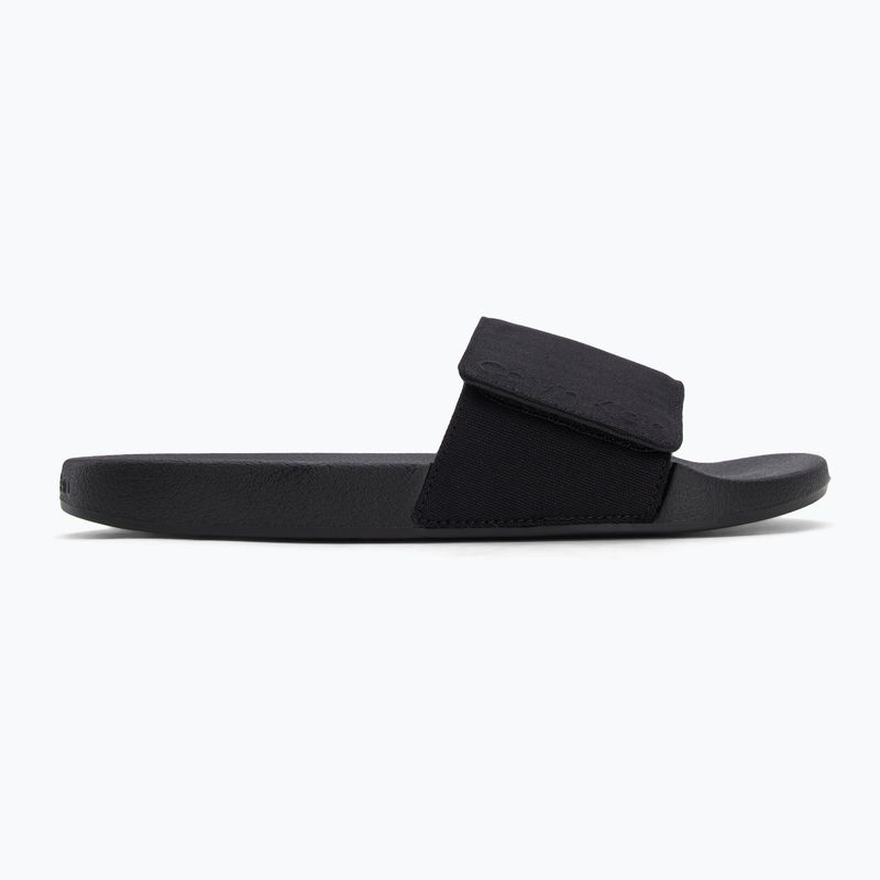 Calvin Klein men's flip-flops HM0HM01749 Adj Pool Slide Canvas Logo black 2