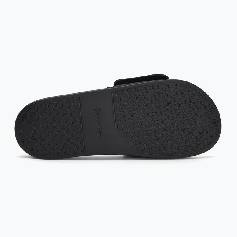 Calvin Klein men's flip-flops HM0HM01749 Adj Pool Slide Canvas Logo black 4
