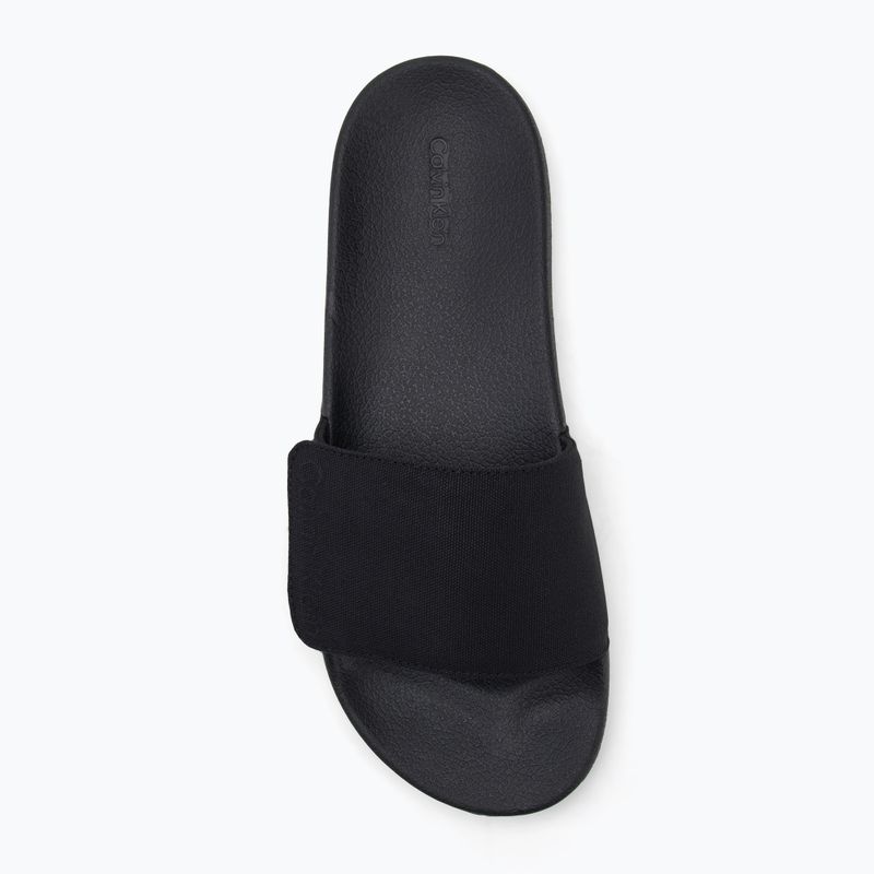 Calvin Klein men's flip-flops HM0HM01749 Adj Pool Slide Canvas Logo black 5