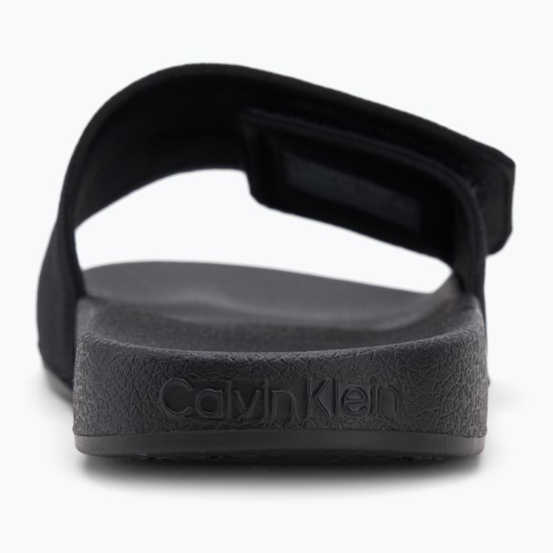 Calvin Klein men's flip-flops HM0HM01749 Adj Pool Slide Canvas Logo black 6