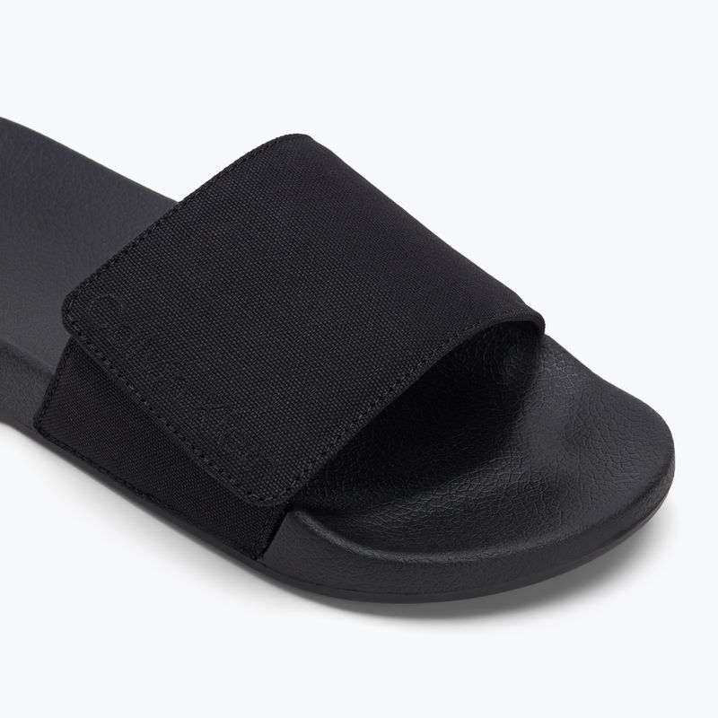 Calvin Klein men's flip-flops HM0HM01749 Adj Pool Slide Canvas Logo black 7