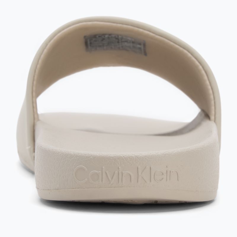 Calvin Klein men's flip-flops HM0HM01754 Pool Slide Ck Square feather grey 6