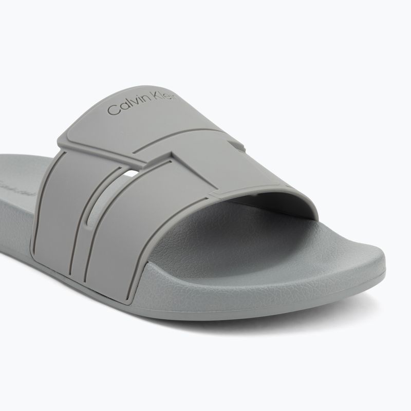 Calvin Klein men's flip-flops HM0HM01752 Pool Slide Double T granite road 7