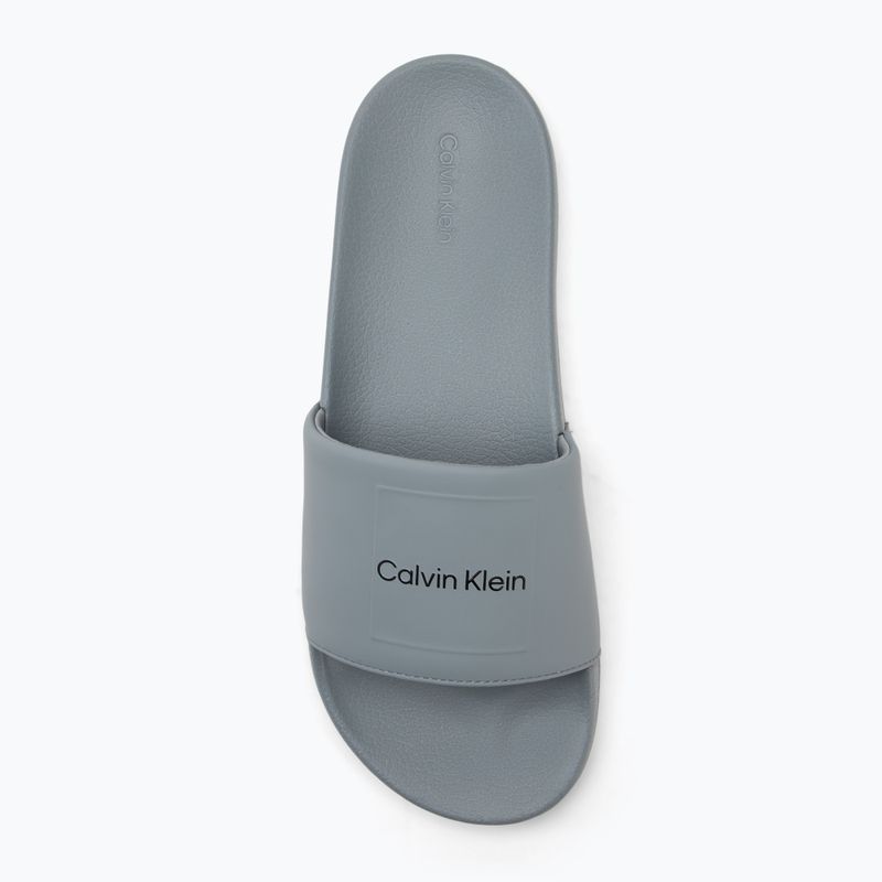 Calvin Klein men's flip-flops HM0HM01754 Pool Slide Ck Square granite road 5