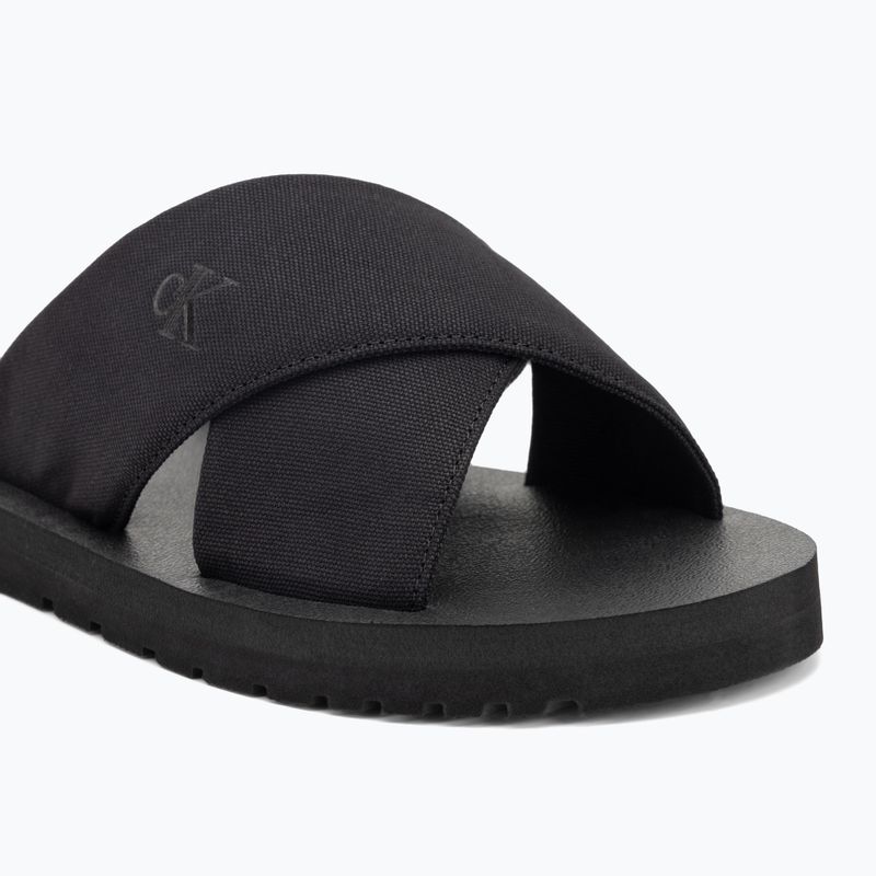 Men's Calvin Klein YM0YM01223 Cross Sandal Crxs Tx triple black flip-flops 7
