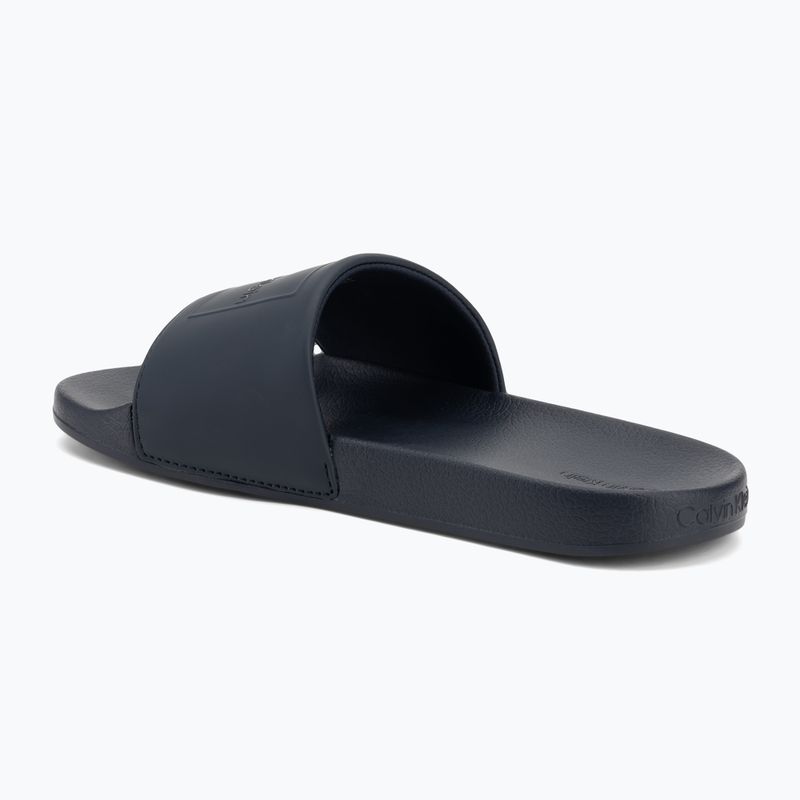Calvin Klein men's flip-flops HM0HM01754 Pool Slide Ck Square navy 3