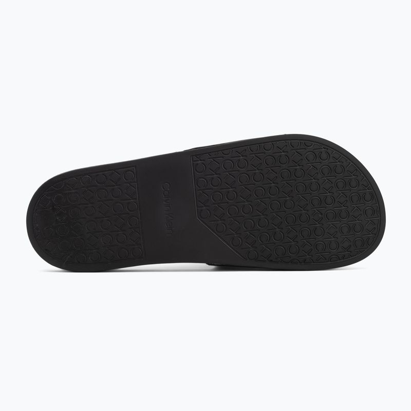 Calvin Klein men's flip-flops HM0HM01754 Pool Slide Ck Square black 4