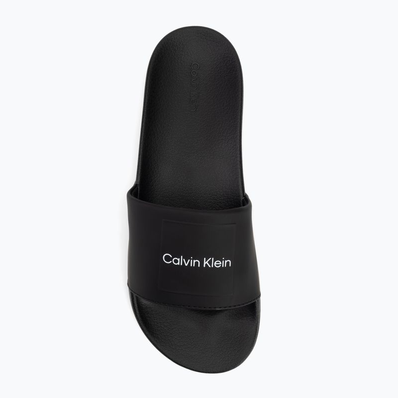 Calvin Klein men's flip-flops HM0HM01754 Pool Slide Ck Square black 5