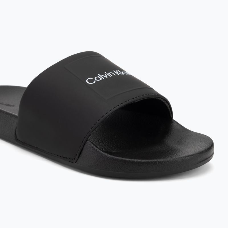 Calvin Klein men's flip-flops HM0HM01754 Pool Slide Ck Square black 7