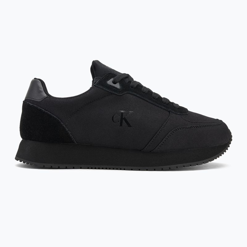 Men's shoes Calvin Klein YM0YM01217 Runner Sock Laceup Mg Canvas triple black 2