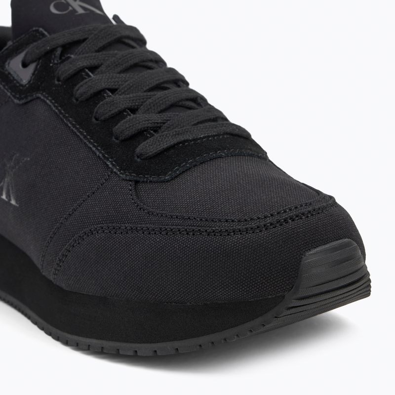 Men's shoes Calvin Klein YM0YM01217 Runner Sock Laceup Mg Canvas triple black 7