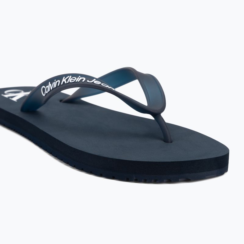 Men's Calvin Klein YM0YM01267 Beach Sandal Transparent Tpu navy/bright white flip flops 7