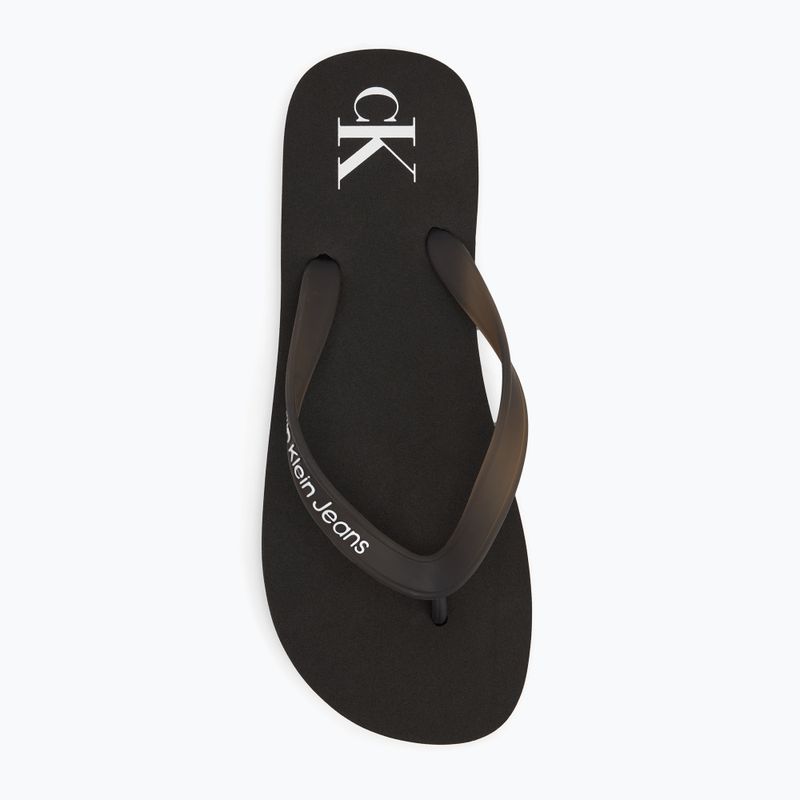 Men's Calvin Klein YM0YM01267 Beach Sandal Transparent Tpu black/bright white flip flops 5