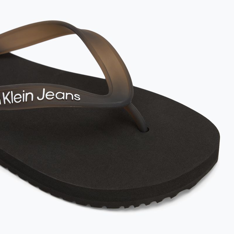 Men's Calvin Klein YM0YM01267 Beach Sandal Transparent Tpu black/bright white flip flops 7