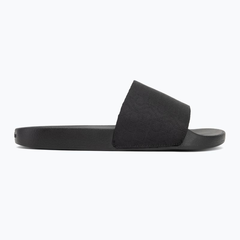 Calvin Klein men's flip-flops HM0HM01762 Pool Slide Jaq Mono black mono jacquard 2