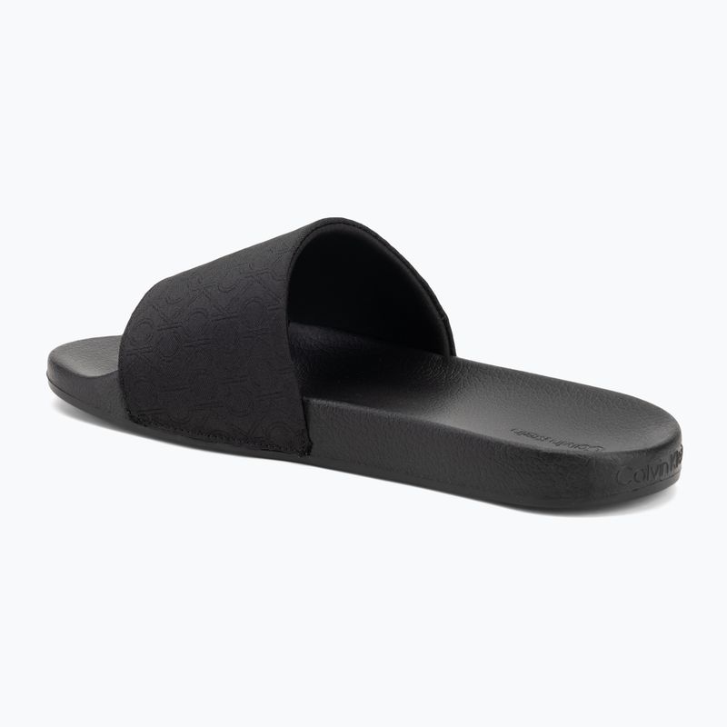 Calvin Klein men's flip-flops HM0HM01762 Pool Slide Jaq Mono black mono jacquard 3