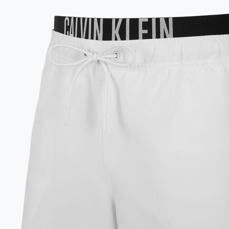 Men's Calvin Klein KM0KM01093 Intense Power Medium Double WB pvh classic white swim shorts 3