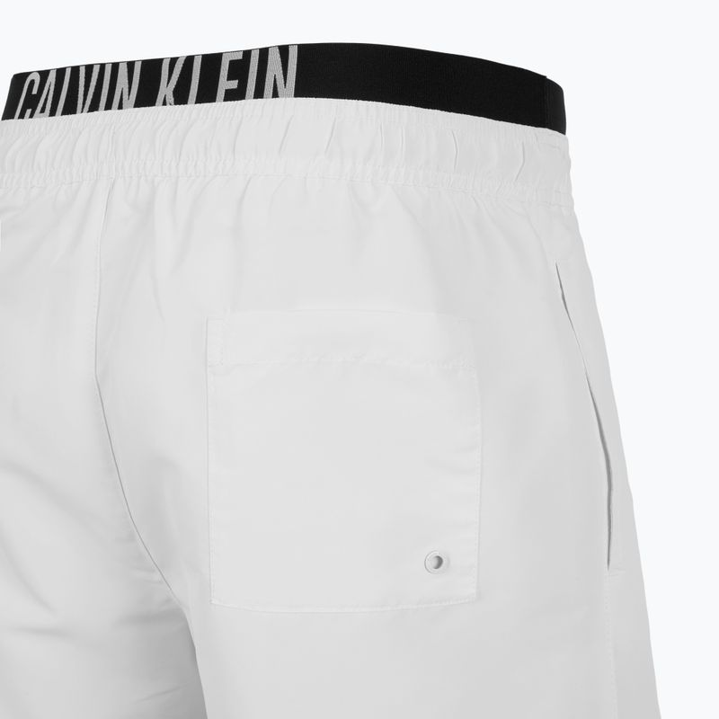 Men's Calvin Klein KM0KM01093 Intense Power Medium Double WB pvh classic white swim shorts 4