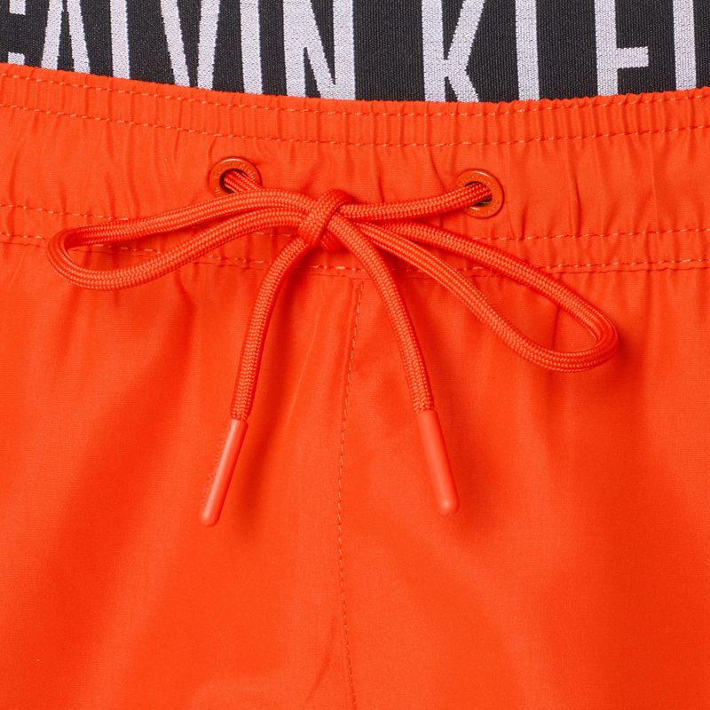 Men's Calvin Klein KM0KM01093 Intense Power Medium Double WB flamingo chili swim shorts 3