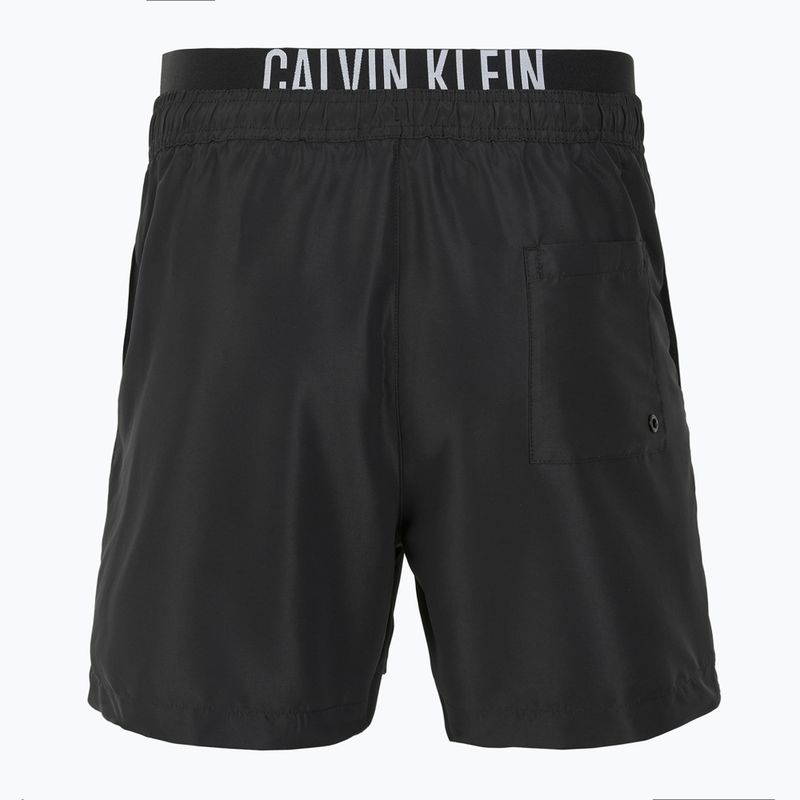 Men's Calvin Klein KM0KM01093 Intense Power Medium Double WB pvh black swim shorts 2