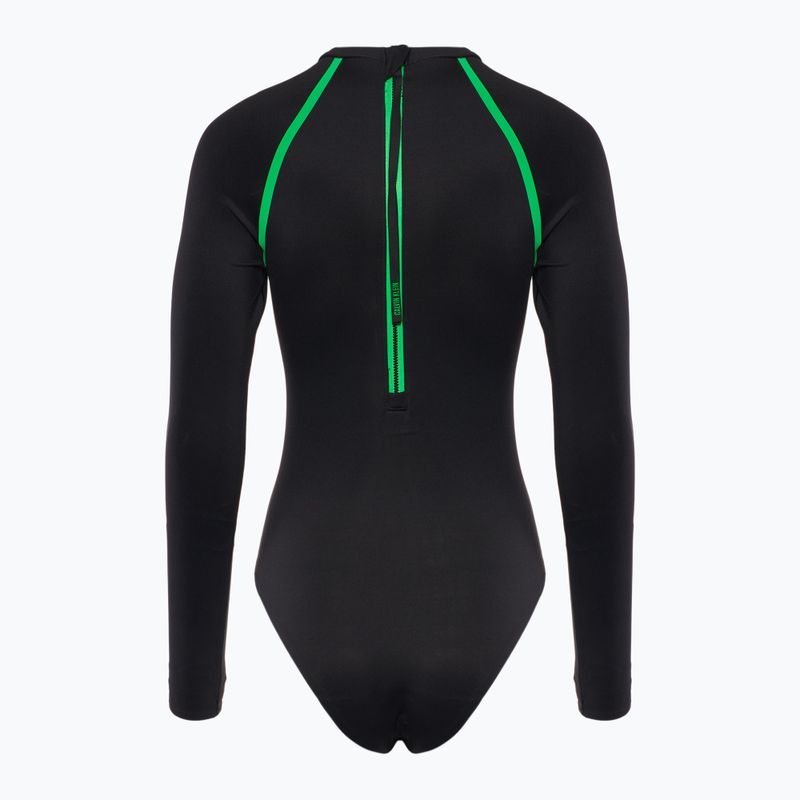 Women's one-piece swimsuit Calvin Klein KW0KW02790 Intense Power Move Rashguard One Piece pvh black 2